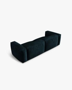 CANAPEA MARTINA, CU 3 LOCURI, ALBASTRU INCHIS, 244 CM, CU TAPITERIE DIN TEXTIL CATIFEA VOGUE, MICADONI - Img 3