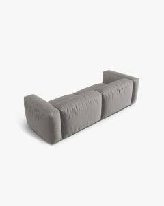 CANAPEA MARTINA, CU 3 LOCURI, GRI DESCHIS, 244 CM, CU TAPITERIE DIN TEXTIL STRUCTURAT BOSTON, MICADONI - Img 3