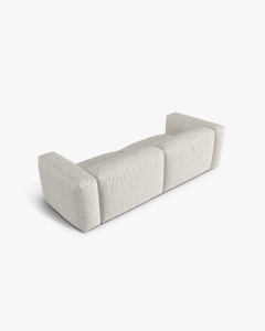 CANAPEA MARTINA, CU 3 LOCURI, MELANJ GRI BEJ, 244 CM, CU TAPITERIE DIN TEXTIL BOUCLE MONET, MICADONI - Img 3