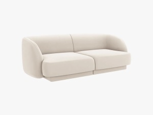 CANAPEA MILEY, 2 LOCURI, 180 CM, BEJ DESCHIS 22, TAPITERIE DIN CATIFEA, DESIGN DEOSEBIT - Img 2
