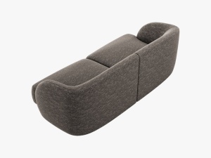 CANAPEA MILEY, 2 LOCURI, 180 CM, GRI INCHIS 16, TAPITERIE CHENILLE, DESIGN DEOSEBIT - Img 2