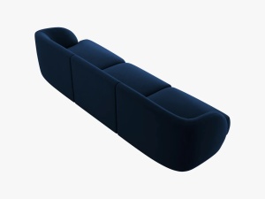 CANAPEA MILEY, 3 LOCURI, 259 CM, ALBASTRU 86, TAPITERIE DIN CATIFEA, DESIGN DEOSEBIT - Img 3