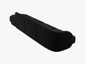 CANAPEA MILEY DREAPTA, 4 LOCURI, 325 CM, NEGRU 19, TAPITERIE DIN CATIFEA, DESIGN DEOSEBIT - Img 2