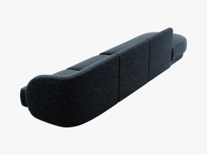 CANAPEA MILEY STANGA, 4 LOCURI, 325 CM, ALBASTRU 86, TAPITERIE CHENILLE, DESIGN DEOSEBIT - Img 2