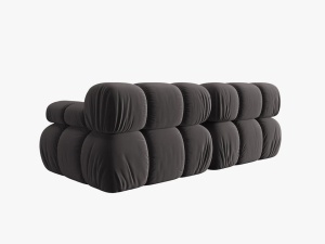 CANAPEA MODULARA BELLIS, 2 LOCURI, 188 CM, GRI INCHIS 97, TAPITERIE DIN CATIFEA, DESIGN DEOSEBIT - Img 5