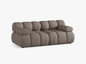 CANAPEA MODULARA BELLIS, CU 2 LOCURI, CAPPUCCINO, CU TAPITERIE DIN TEXTIL STRUCTURAT LIBERTY, MICADONI - Img 2
