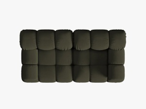 CANAPEA MODULARA BELLIS, CU 2 LOCURI, VERDE AMAZON, CU TAPITERIE DIN TEXTIL 3D SONIC, MICADONI - Img 3