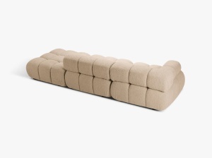 CANAPEA MODULARA BELLIS, PE DREAPTA, NISIPIU, CU TAPITERIE DIN TEXTIL BOUCLE ROLF, MICADONI - Img 3