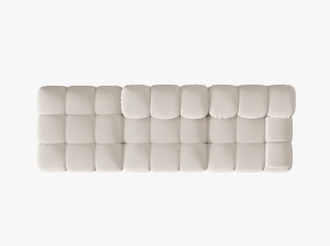 CANAPEA MODULARA BELLIS, PE STANGA, BEJ DESCHIS, CU TAPITERIE DIN TEXTIL 3D SONIC, MICADONI - Img 3