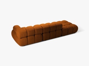 CANAPEA MODULARA BELLIS, PE STANGA, CARAMIZIE, CU TAPITERIE DIN TEXTIL BOUCLE ROLF, MICADONI - Img 3