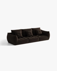 CANAPEA MODULARA BLOOM, CU 4 LOCURI, MARO INCHIS, 327 CM, CU TAPITERIE DIN TEXTIL CATIFEA BLUVEL, MICADONI - Img 2
