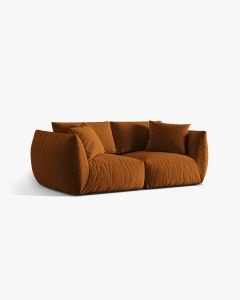 CANAPEA MODULARA CHRIS, CU 3 LOCURI, 220X100, CARAMIZIU, CU TAPITERIE DIN TEXTIL CATIFEA CASINO, MICADONI