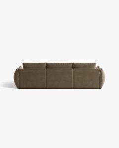 CANAPEA MODULARA, CU 4 LOCURI, BLOOM, 232 CM, MARO DESCHIS, CU TAPITERIE DIN TEXTIL CATIFEA CASINO, MICADONI - Img 4