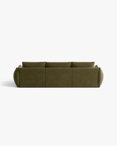 CANAPEA MODULARA, CU 4 LOCURI, BLOOM, 232 CM,VERDE DESCHIS, CU TAPITERIE DIN TEXTIL CATIFEA CASINO, MICADONI - Img 4