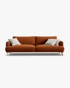 CANAPEA NAOMI, CARAMIZIU, 230X95 CM, TAPITAT CU TAPITERIE DIN TEXTIL CATIFEA SALVADOR, MICADONI