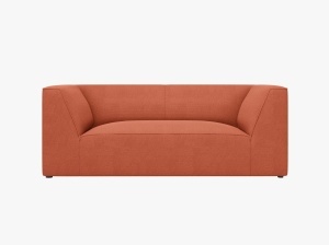 CANAPEA RUBY, CU 2 LOCURI, CORAI, CU TAPITERIE DIN TEXTIL STRUCTURAT OTTAWA, MICADONI