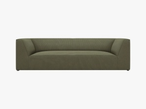 CANAPEA RUBY, CU 3 LOCURI, VRDE, CU TAPITERIE DIN CATIFEA REIATA MATA, MICADONI