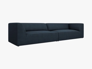 CANAPEA RUBY, CU 4 LOCURI, ALBASTRU MARIN, CU TAPITERIE DIN TEXTIL STRUCTURAT OTTAWA, MICADONI - Img 2