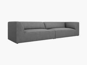 CANAPEA RUBY, CU 4 LOCURI, GRI, CU TAPITERIE DIN TEXTIL STRUCTURAT OTTAWA, MICADONI - Img 2