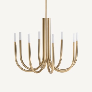 CANDELABRU EXCLUSIVIST NAIM, METAL AURIU SI CRISTAL, STIL ART DECO, VICAL HOME