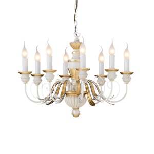 CANDELABRU FIRENZE SP8, ALB, DIN METAL, STIL MODERN