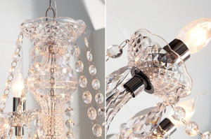 CANDELABRU KARAT 1283 TRANSPARENT, CU 9 BRATE, DESIGN CLASIC - Img 4