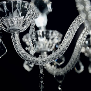 CANDELABRU TIEPOLO SP3, TRANSPARENT, DIN STICLA, STIL CLASIC - Img 2