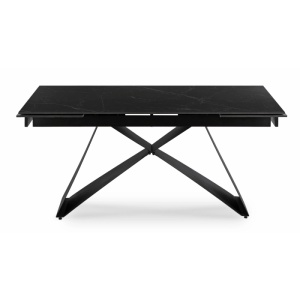 CEL MAI MIC PRET!!!MASA EXTENSIBILA 160-240CM, ARTIM MEBLE, REALIZATA DIN METAL SI CERAMICA, CULOARE MARMURA NEAGRA/NEGRU, STIL MODERN - Img 6