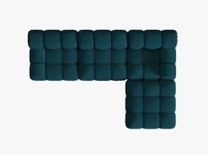 COLTAR BELLIS, CU 4 LOCURI, ALBASTRU MARIN, CU TAPITERIE DIN TEXTIL 3D SONIC, MICADONI - Img 4