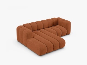 COLTAR CU 3 LOCURI LUPIN 230, PE STANGA, CARAMIZIU, CU TAPITERIE DIN TEXTIL CHENILLE EDEN, MICADONI - Img 3
