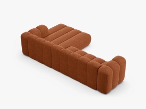 COLTAR CU 4 LOCURI LUPIN 288, PE DREAPTA CARAMIZIU, CU TAPITERIE DIN TEXTIL CHENILLE EDEN, MICADONI - Img 4