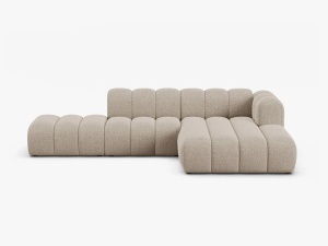 COLTAR CU 5 LOCURI LUPIN 230, PE DREAPTA, BEJ INCHIS, CU TAPITERIE DIN CHENILLE EDEN, MICADONI