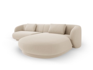 COLTAR ELEGANT 4 LOCURI, CAMDEN, BEIGE, DREAPTA, MATERIAL CATIFEA, ARTIM GROUP SELECTION - Img 3