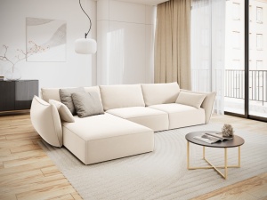 COLTAR ELEGANT STANGA 308CM, VANDA 4 LOCURI, DIVERSE CULORI, MATERIAL CATIFEA, ARTIM GROUP COLLECTION - Img 6
