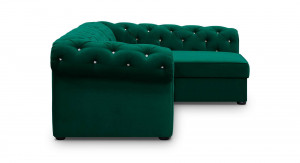 COLTAR EXTENSIBIL 278 CM, VALENTINO L DREAPTA, VERDE, DIN STOFA DE CALITATE SUPERIOARA - Img 3