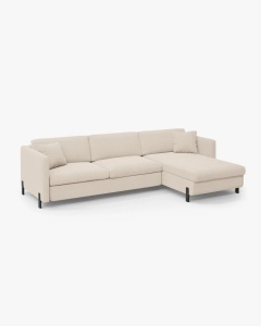 COLTAR EXTENSIBIL GLORIA, BEJ, PE DREAPTA, 266 CM, TAPITAT CU TAPITERIE DIN TEXTIL STRUCTURAT BJORN, MICADONI - Img 4