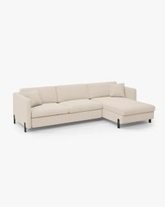 COLTAR EXTENSIBIL GLORIA, PE DREAPTA, BEJ, 170X286 CM, TAPITAT CU TAPITERIE DIN TEXTIL STRUCTURAT BJORN, MICADONI - Img 3