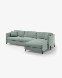 COLTAR EXTENSIBIL GLORIA, VERDE MENTA, PE DREAPTA, 266 CM, TAPITAT CU TAPITERIE DIN TEXTIL STRUCTURAT BJORN, MICADONI - Img 6