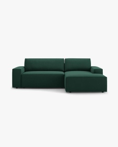 COLTAR EXTENSIBIL, PE DREAPTA, JODIE, 246X151 CM, VERDE, TAPITAT CU TAPITERIE DIN TEXTIL STRUCTURAT MEGAN, MICADONI