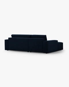 COLTAR EXTENSIBIL, PE STANGA, JODIE, 246X151 CM, ALBASTRU INCHIS, TAPITAT CU TAPITERIE DIN TEXTIL BOUCLE BALOO, MICADONI - Img 4
