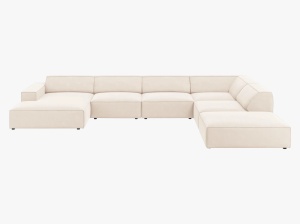 COLTAR JODIE, DREAPTA, 7 LOCURI, 364 CM, DIVERSE CULORI SI MATERIALE, DESIGN DEOSEBIT - Img 3