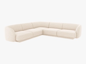 COLTAR LARGE MILEY, BEJ FILDES, CU TAPITERIE DIN TEXTIL CHENILLE EDEN, MICADONI