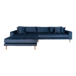 COLTAR LIDO CU 4 PERINI 290CM, DIN LEMN SI TEXTIL- CATIFEA, CULOARE STANGA, HOUSE NORDIC