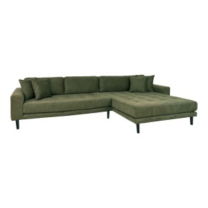COLTAR LIDO CU 4 PERINI 290CM, DIN LEMN SI TEXTIL, CULOARE VERDE MASLINIU, HOUSE NORDIC - Img 3
