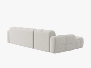COLTAR LISA, STANGA, 5 LOCURI, 310 CM, GRI DESCHIS 01, TAPITERIE DIN STOFA, DESIGN DEOSEBIT - Img 3