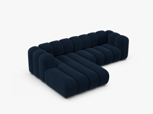 COLTAR LUPIN 260, PE DREAPTA, ALBASTRU ROYAL, CU TAPITERIE DIN TEXTIL CATIFEA SALVADOR, MICADONI - Img 3