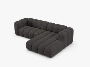 COLTAR LUPIN 260, PE DREAPTA, GRI INCHIS, CU TAPITERIE DIN TEXTIL CHENILLE EDEN, MICADONI - Img 3