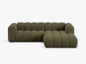 COLTAR LUPIN 260, PE DREAPTA, VERDE, CU TAPITERIE DIN TEXTIL CHENILLE EDEN, MICADONI