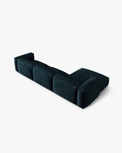 COLTAR MARTINA, 130X176 CM, PE STANGA, ALBASTRU INCHIS, TAPITAT CU TAPITERIE DIN TEXTIL CATIFEA VOGUE, MICADONI - Img 4