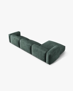 COLTAR MARTINA, 130X176 CM, PE STANGA, VERDE MUSCHI, TAPITAT CU TAPITERIE DIN TEXTIL CATIFEA VOGUE, MICADONI - Img 4